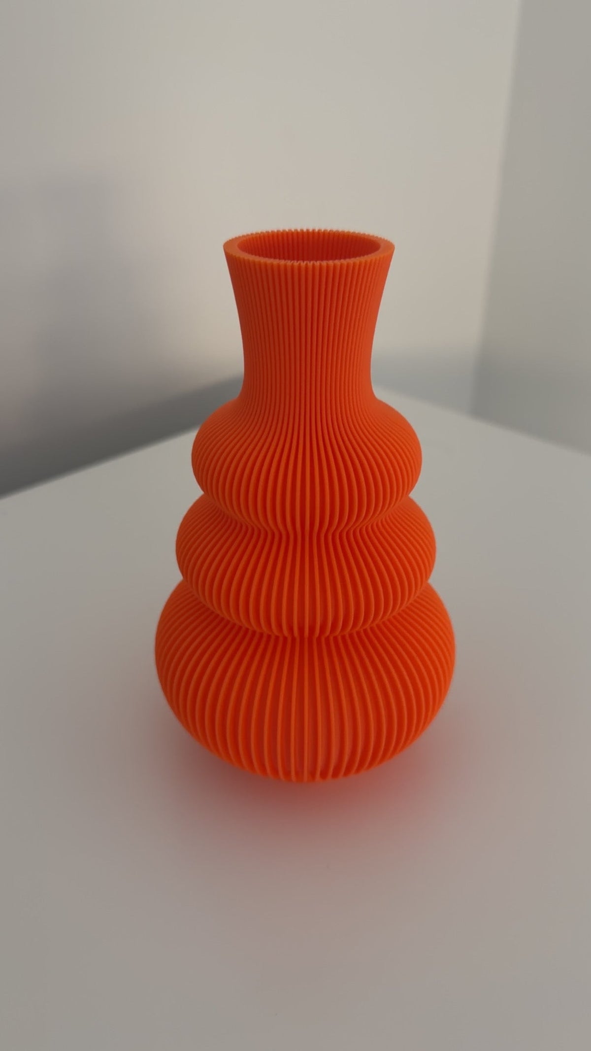 Spiral Orange Vase