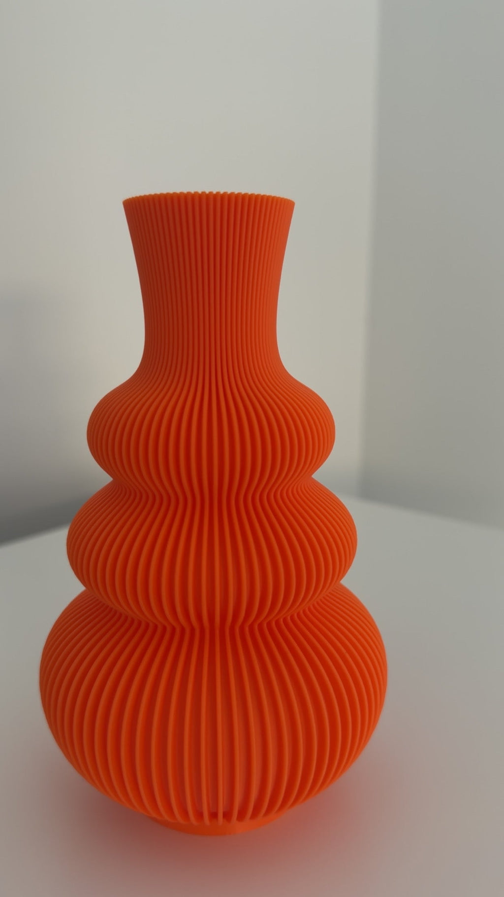 Spiral Orange Vase