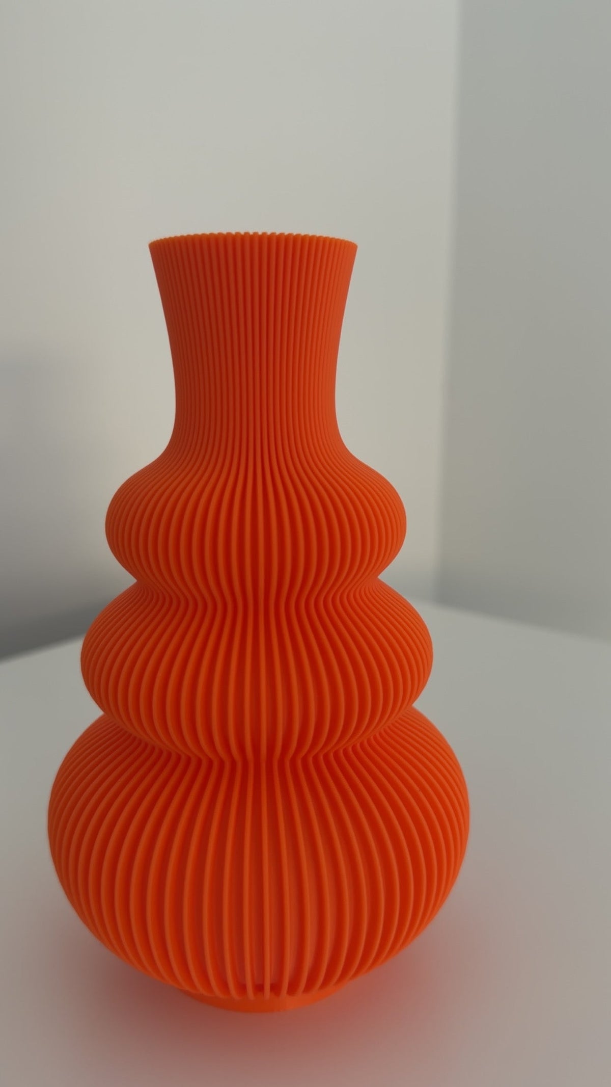 Spiral Orange Vase