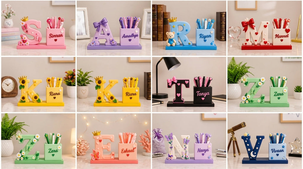 Personalised Initial Pen Holder