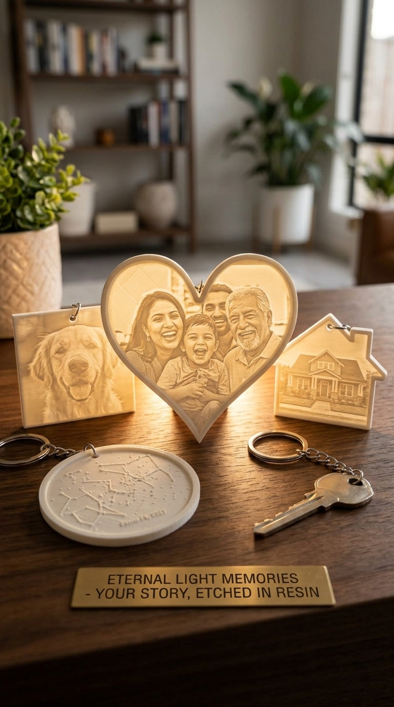 Personalised Lithophane Photo Keychain