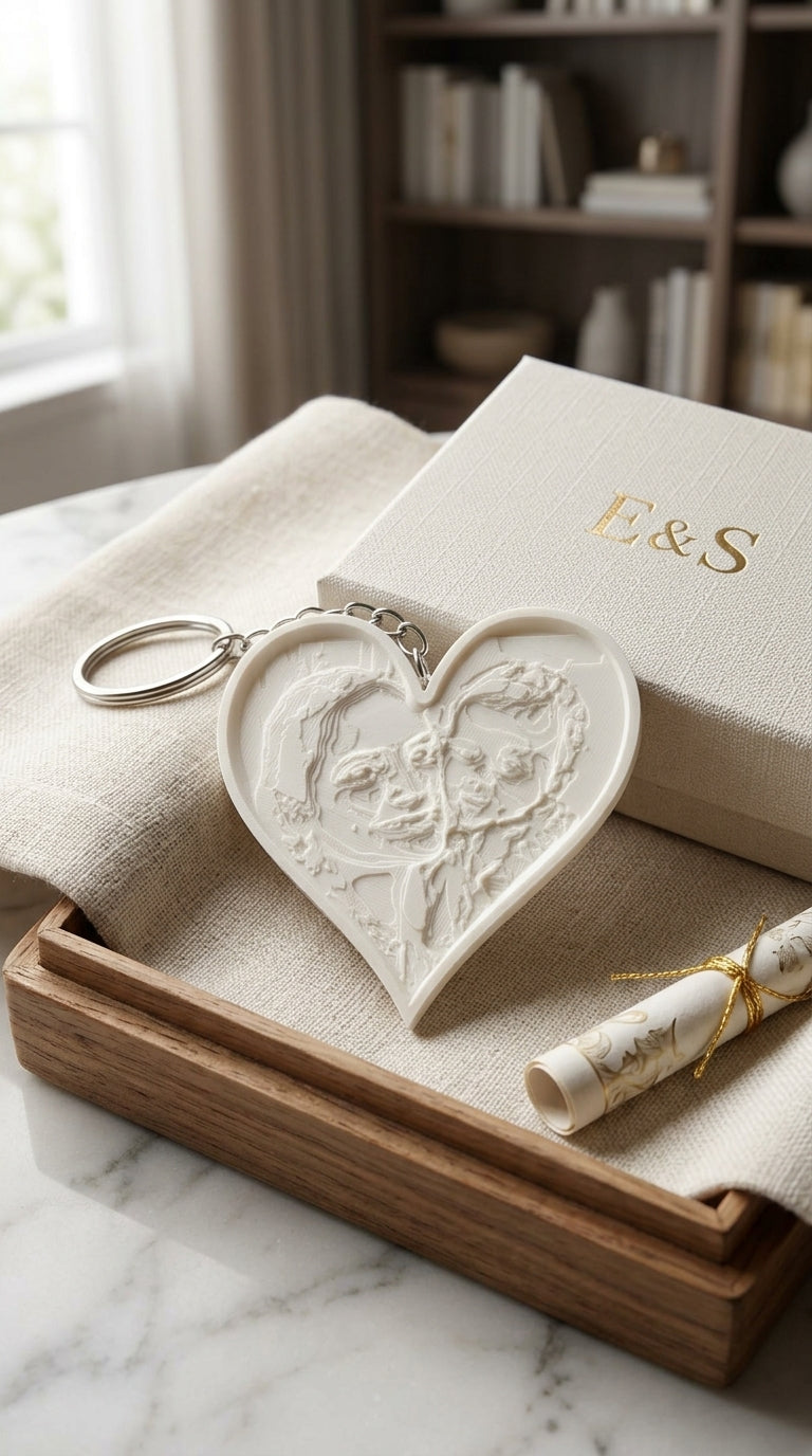 Personalised Lithophane Photo Keychain