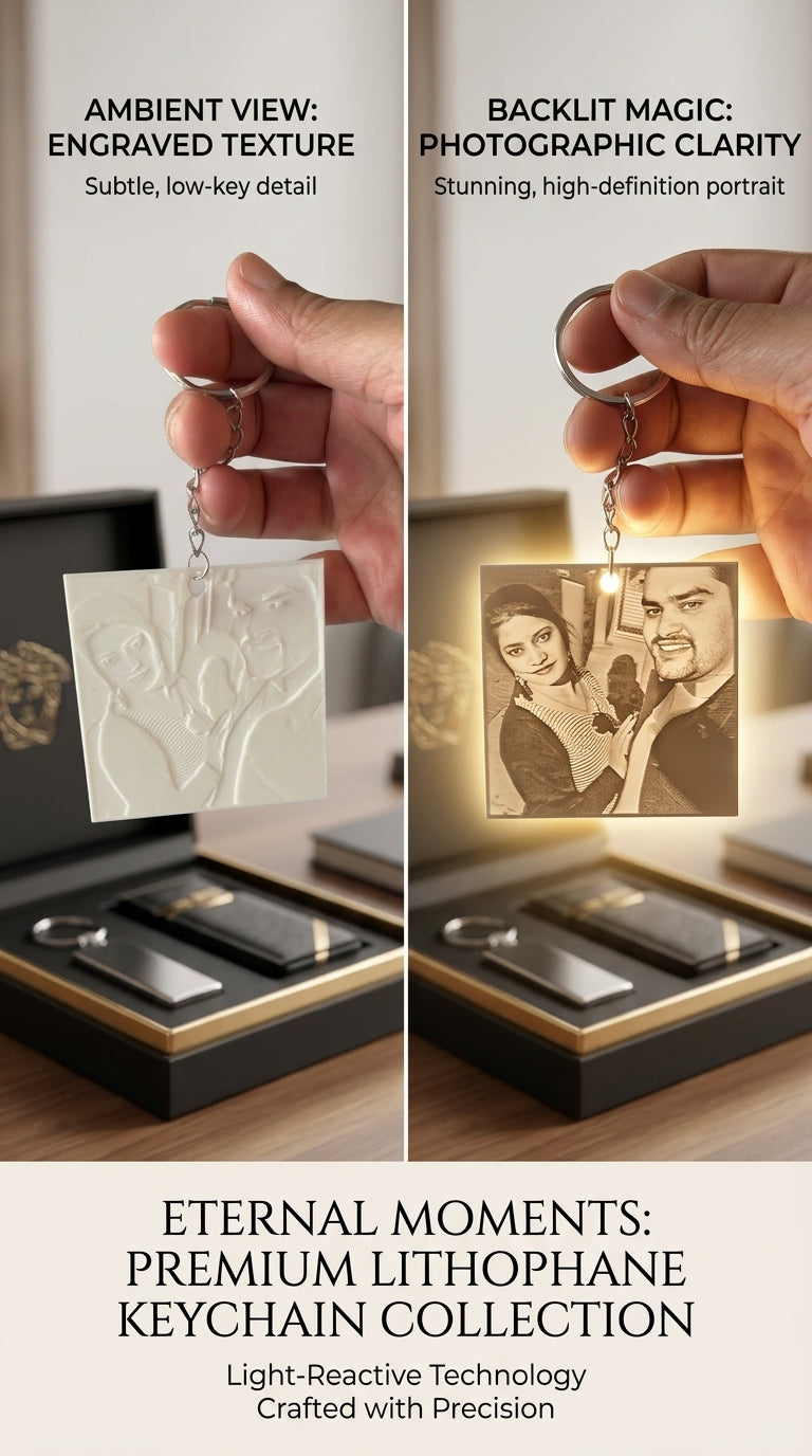 Personalised Lithophane Photo Keychain