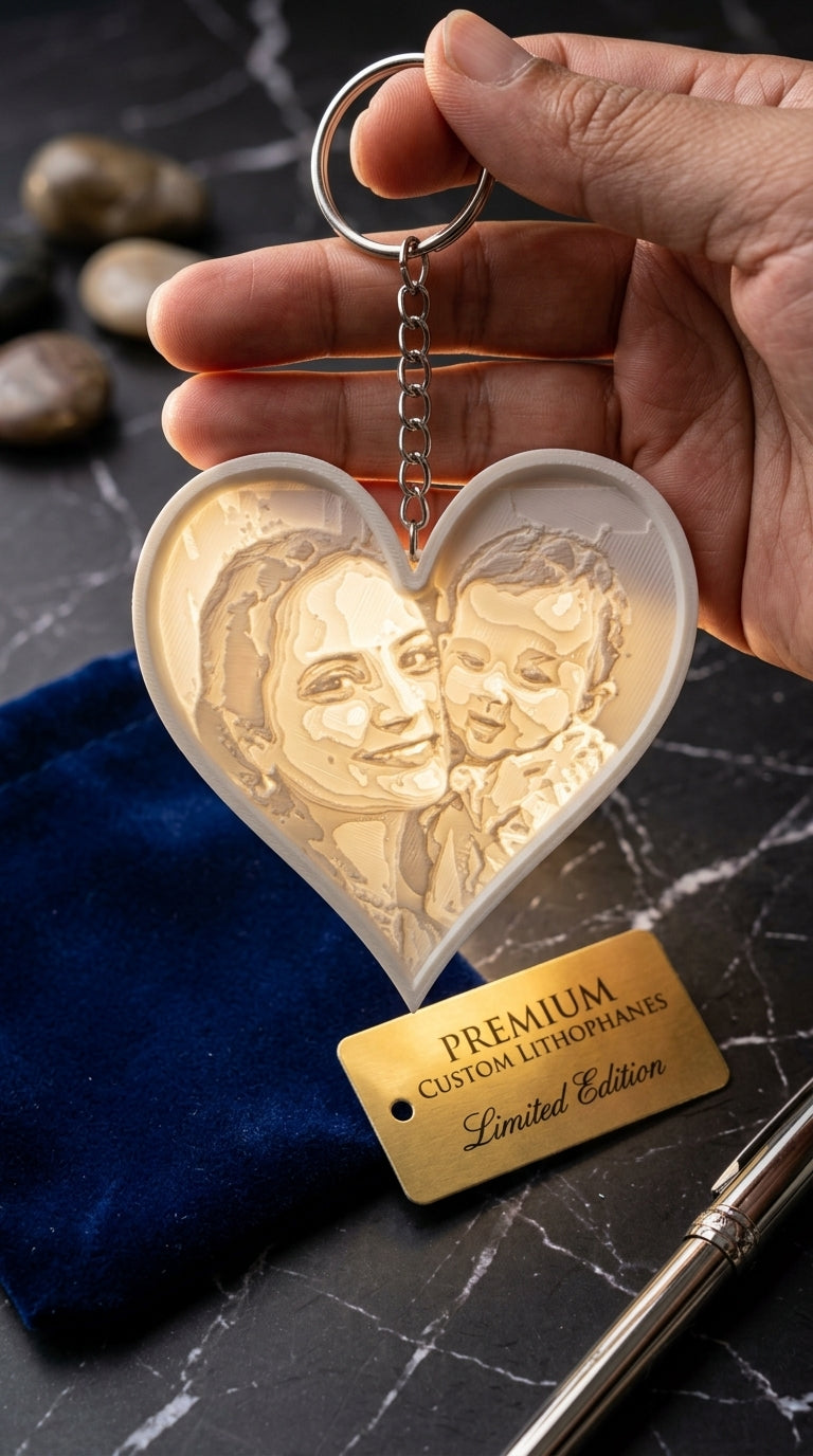 Personalised Lithophane Photo Keychain