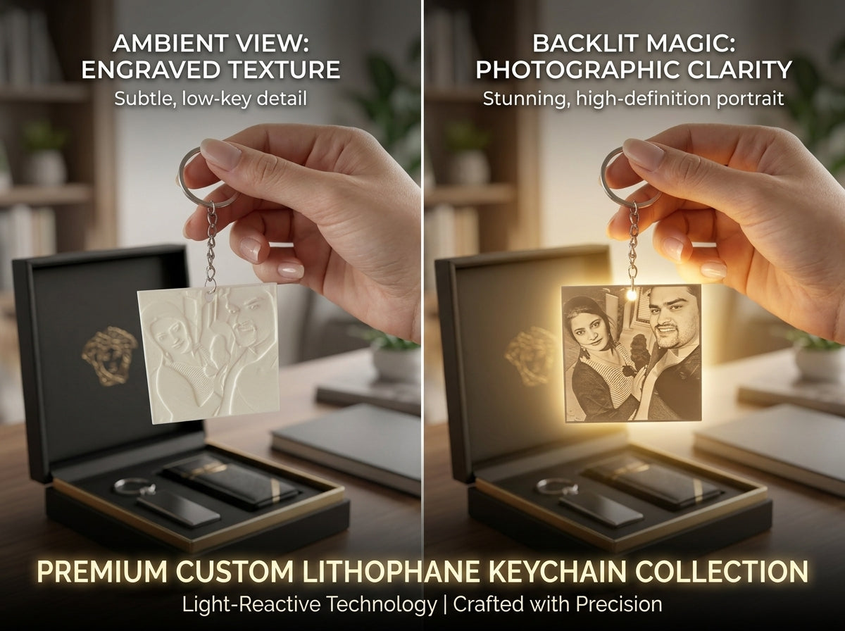 Personalised Lithophane Photo Keychain