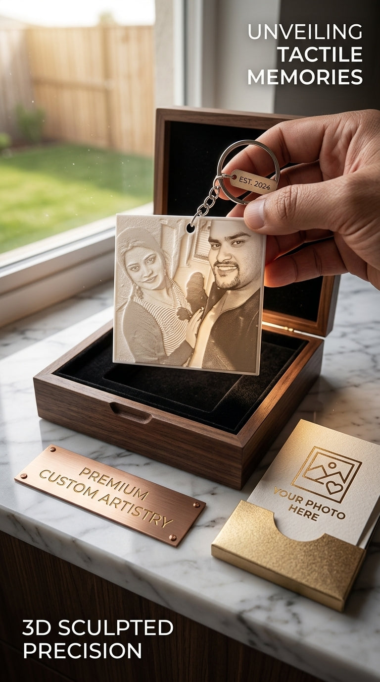 Personalised Lithophane Photo Keychain