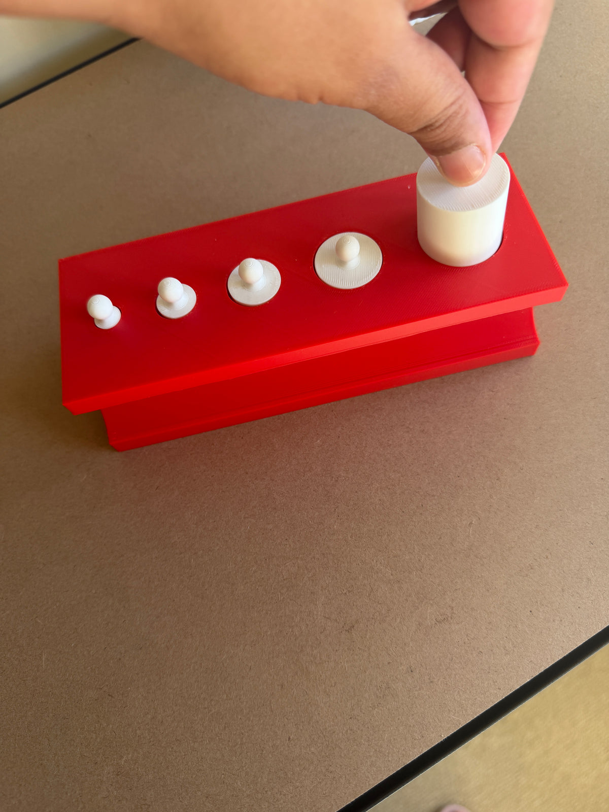 Montessori Cylinder Block Toy – Size Sorting