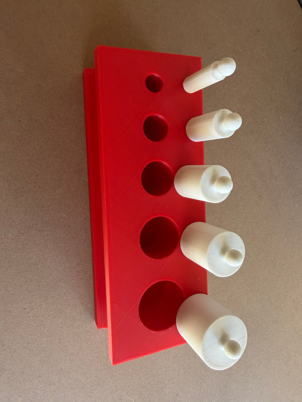 Montessori Cylinder Block Toy – Size Sorting