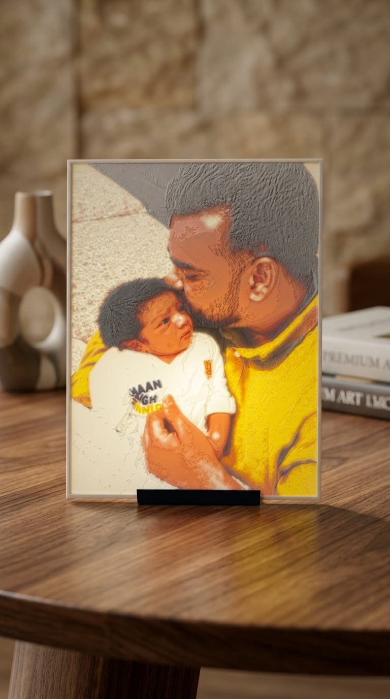 Personalised Lithophane Photo with Stand