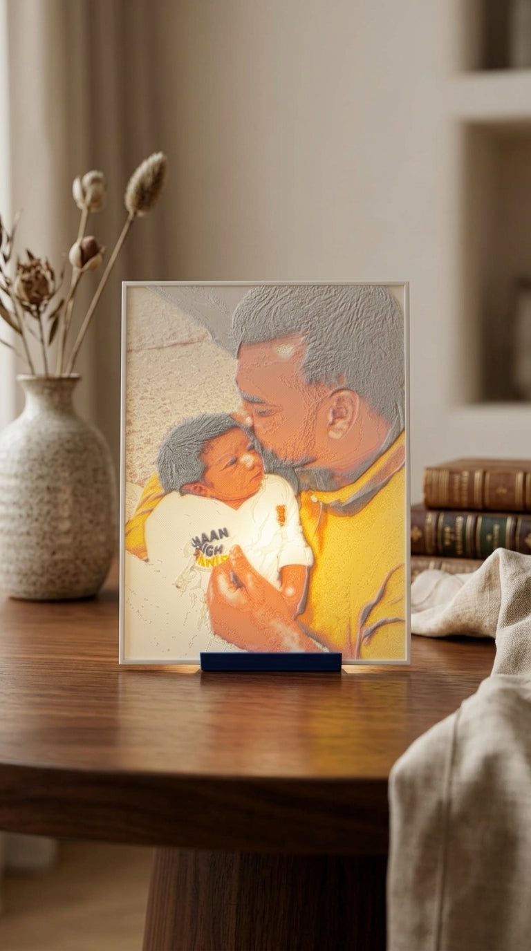 Personalised Lithophane Photo with Stand
