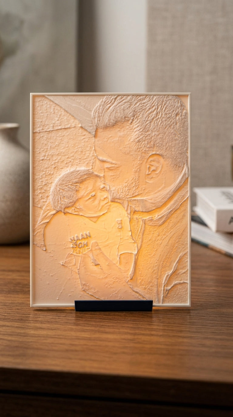 Personalised Lithophane Photo with Stand