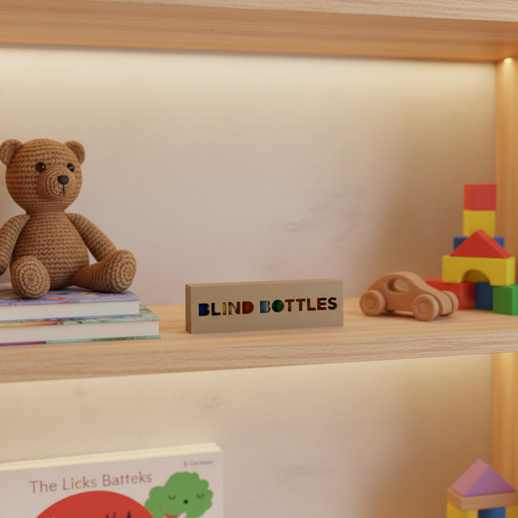 Blind Bottles shelf display