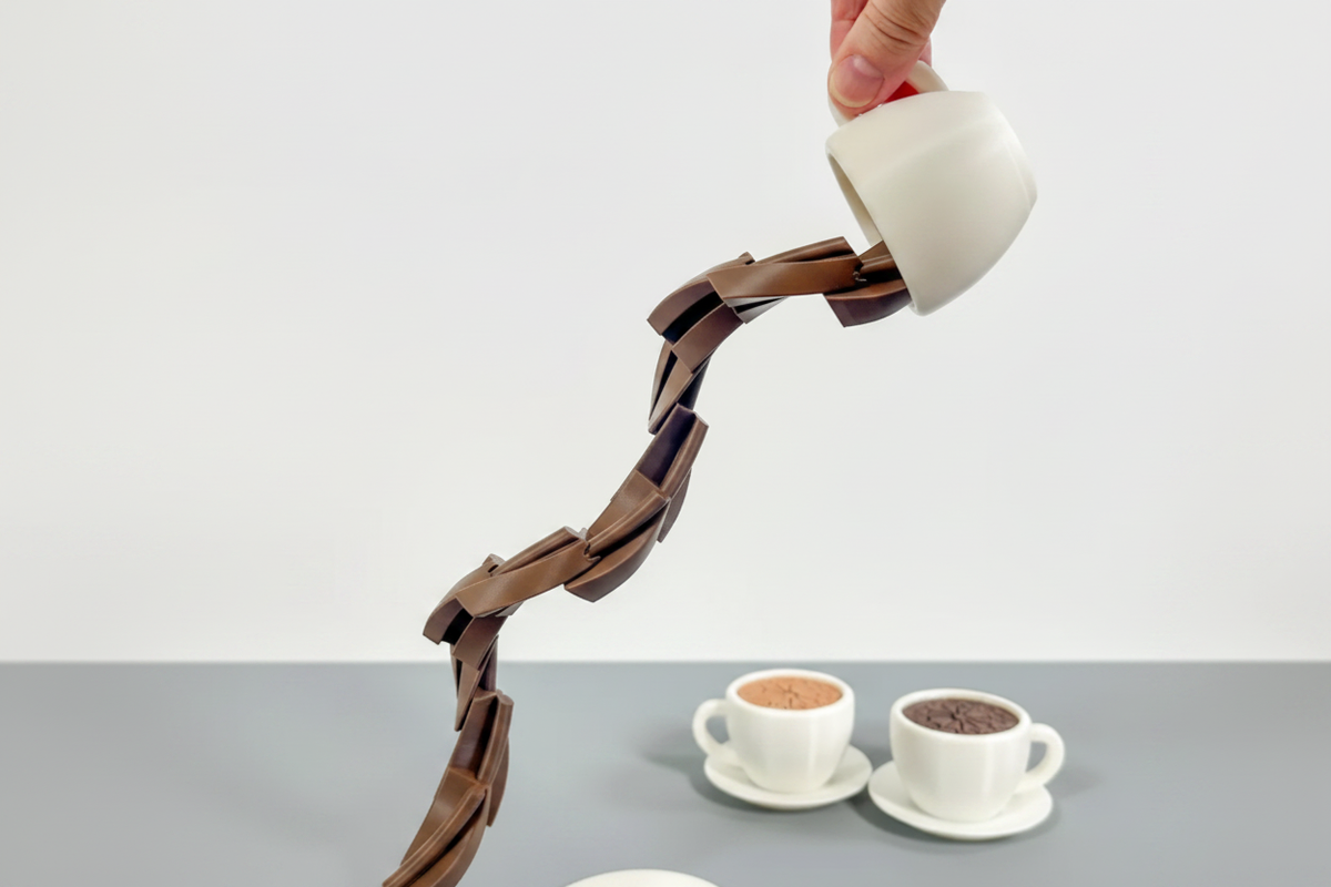 Spilling Tea Fidget chain cascading action shot