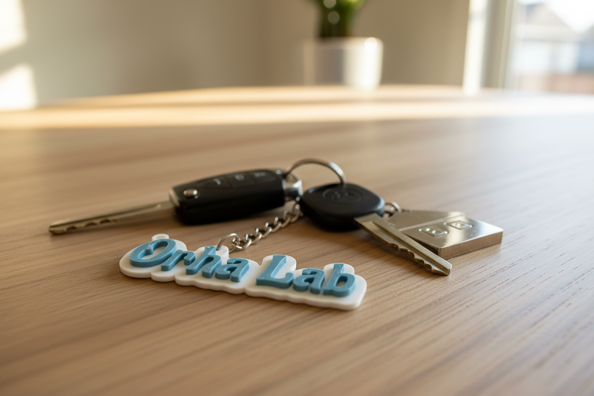 Orha Lab keyring on keys