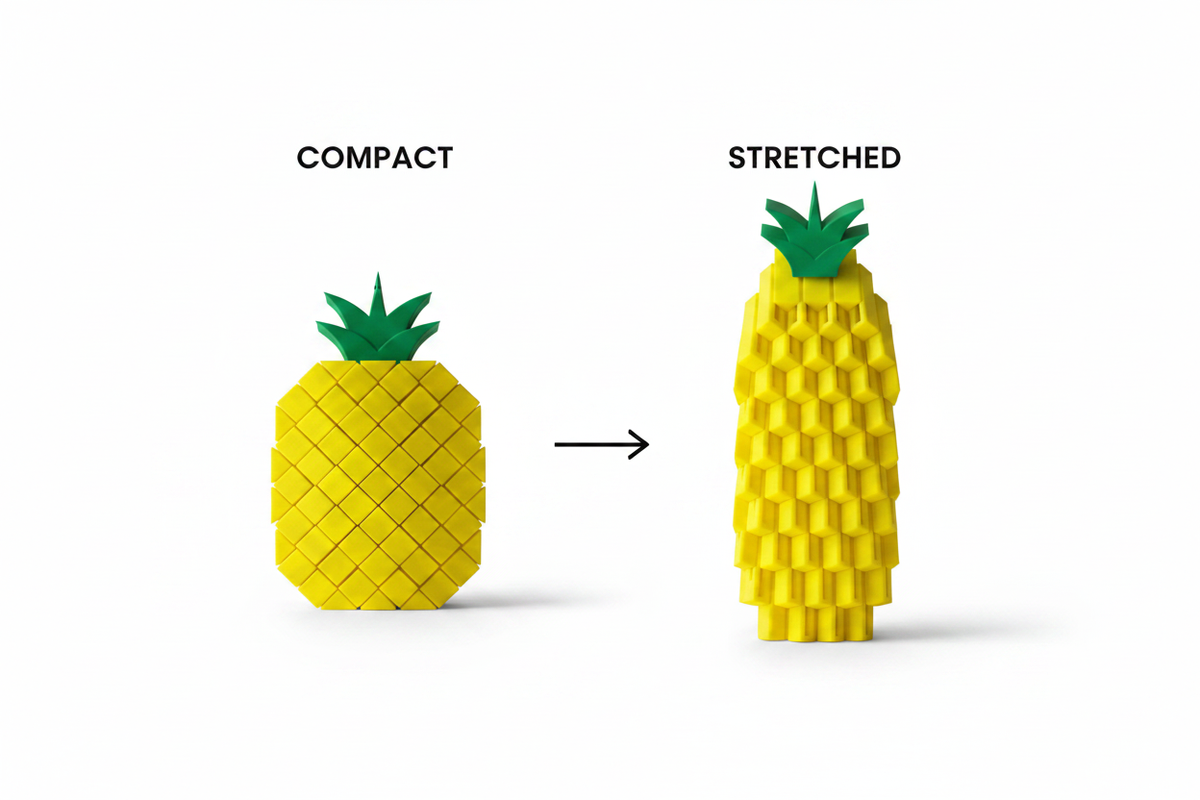 Pineapple Fidget Before After