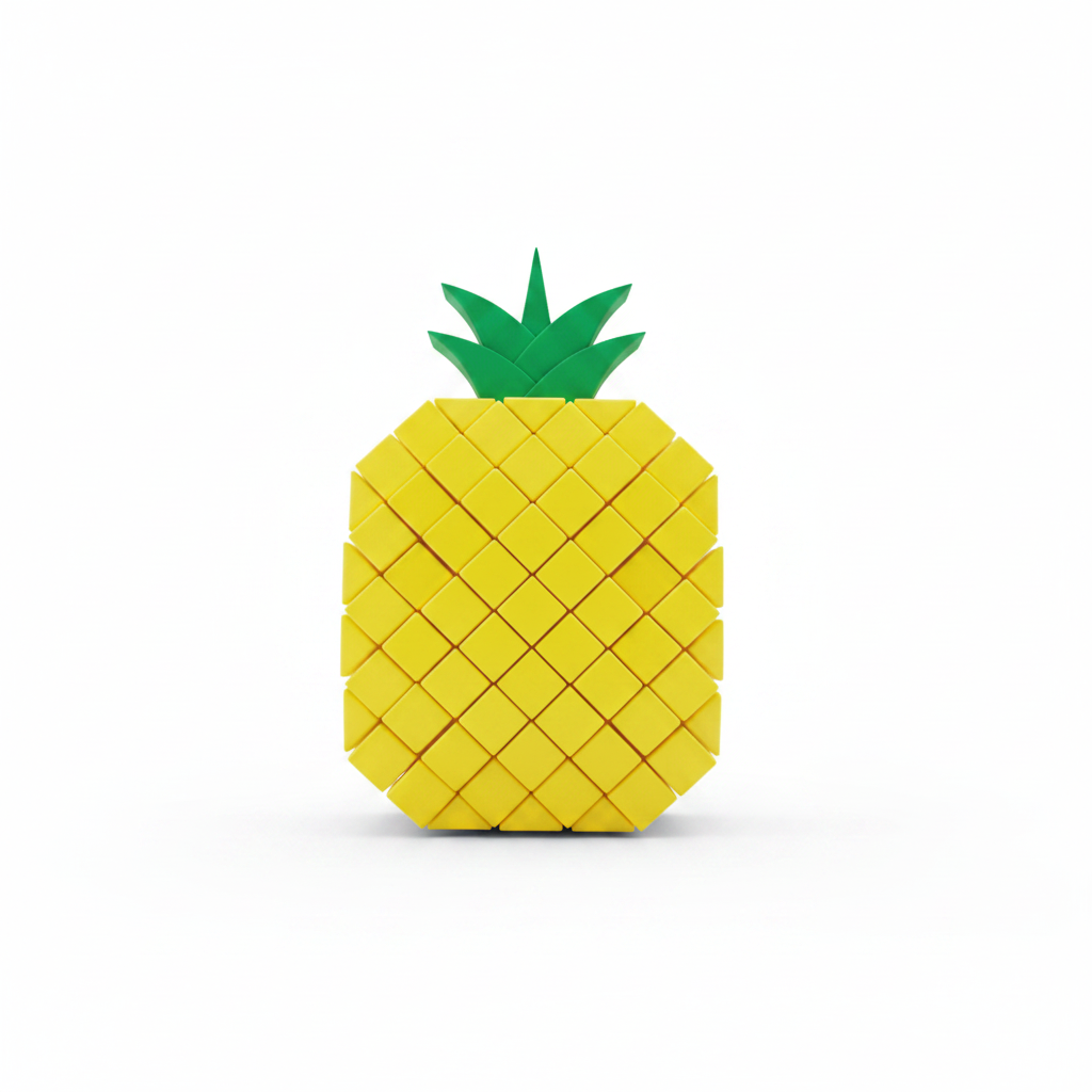 Pixel Pineapple Round