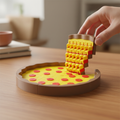 Pizza fidget puzzle wooden desk