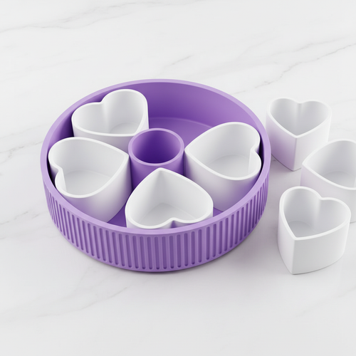 Purple heart snack platter