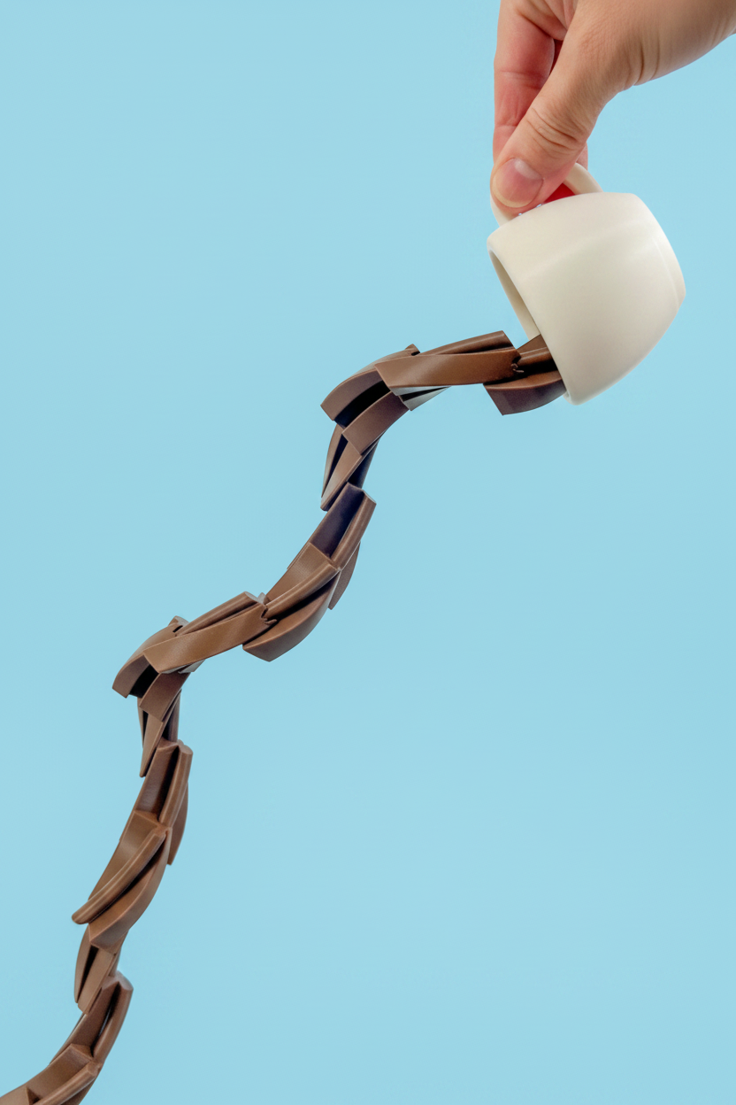Spilling Tea Fidget low angle blue