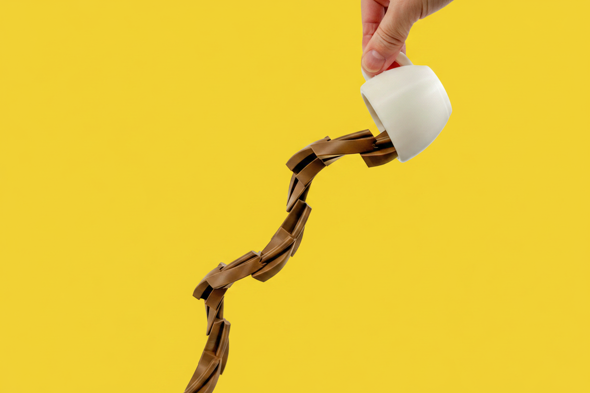 Spilling Tea Fidget yellow